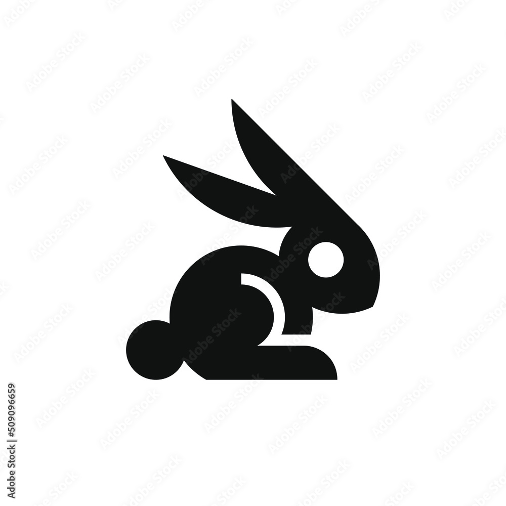 Fototapeta premium Rabbit modern logo design icon vector.