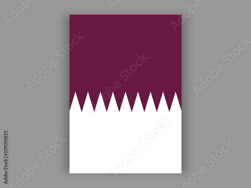 Vertical flag of Qatar.