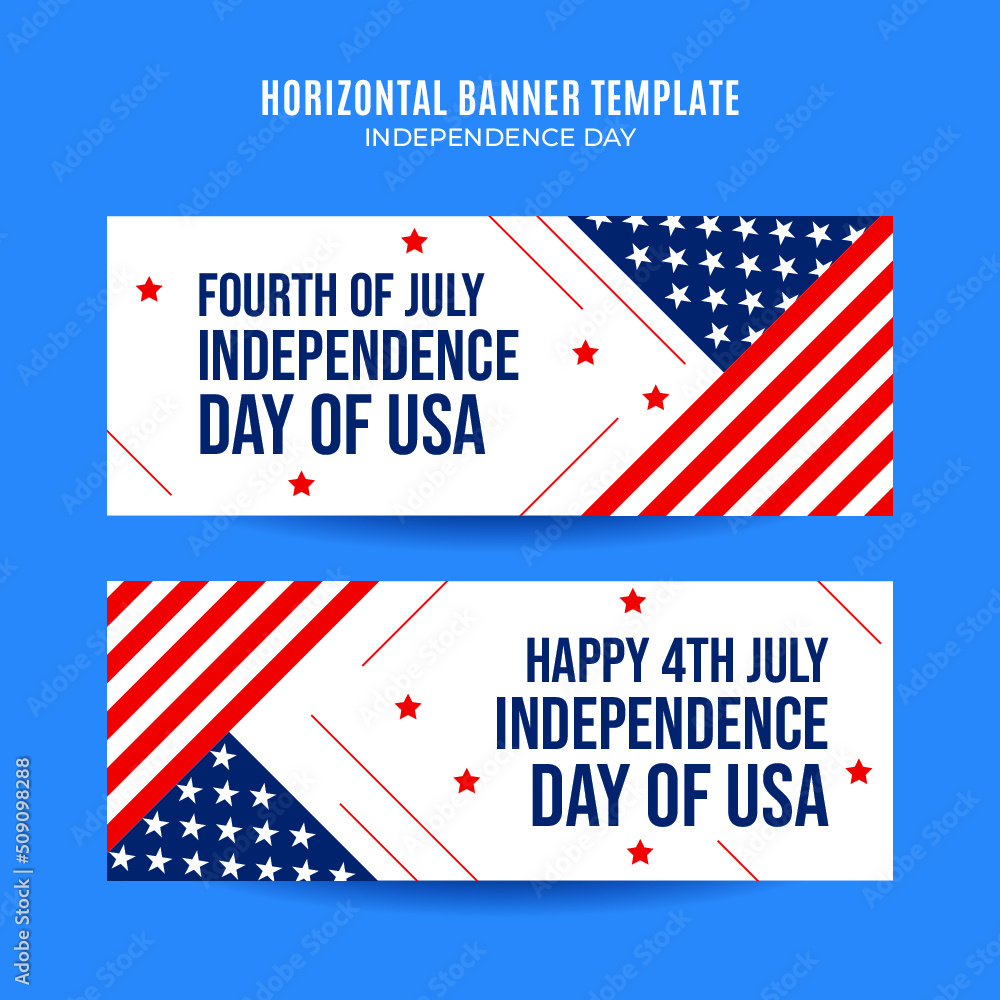 Happy 4th of July - Independence Day USA Web Banner for Social Media Horizontal Poster, banner, space area and background Happy 4th of July - Independence Day USA Web Banner for Social Media Horizontal Poster, banner, space area and background