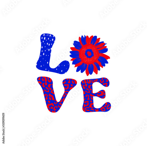 USA independence day, 4th of July-Love