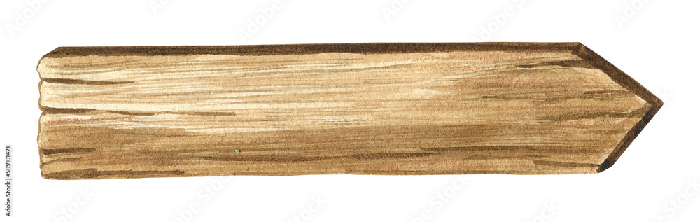 watercolor pieces of wood. Wooden signboard for copying space. Wood ...
