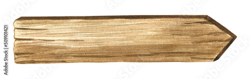 watercolor pieces of wood. Wooden signboard for copying space. Wood texture Background with watercolor hand-painted.