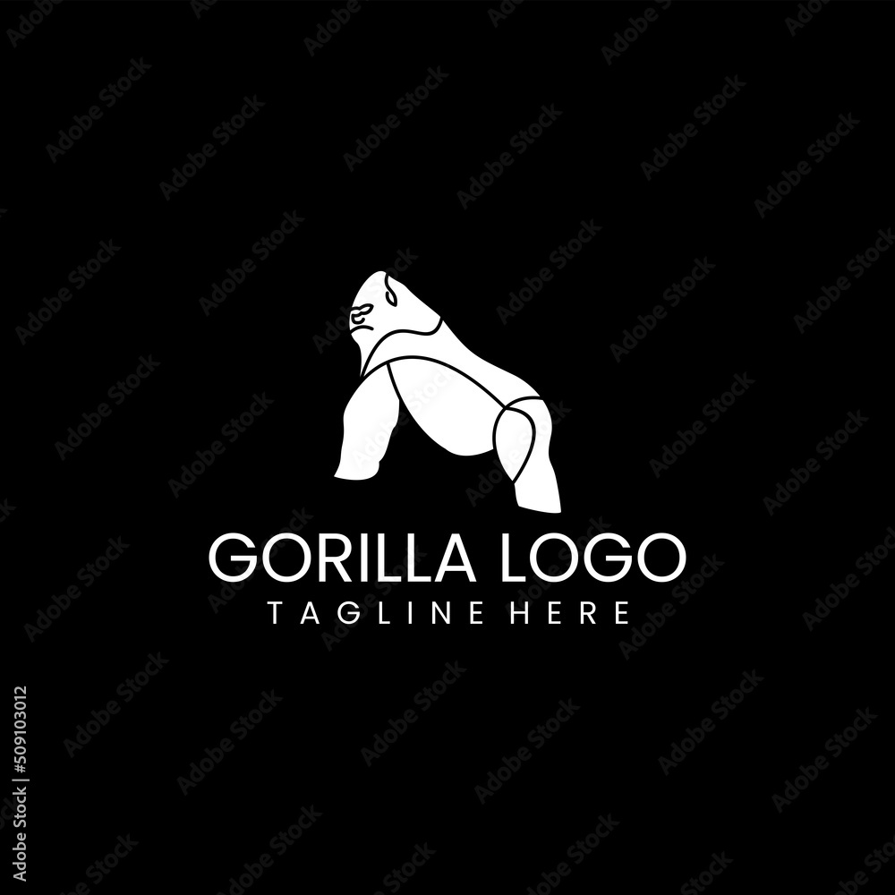 Fototapeta premium Gorilla logo vector icon design template