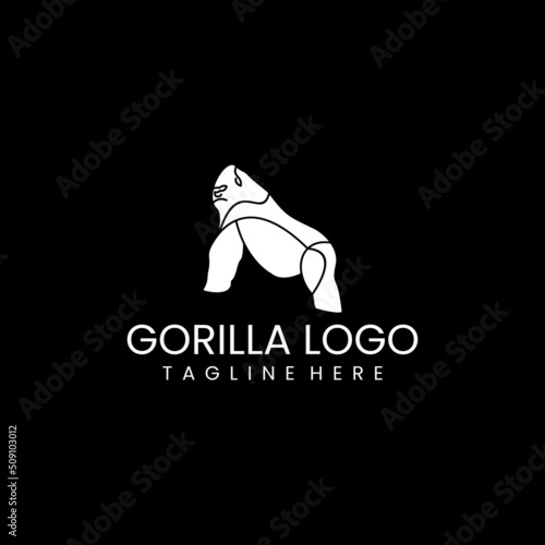 Gorilla logo vector icon design template
