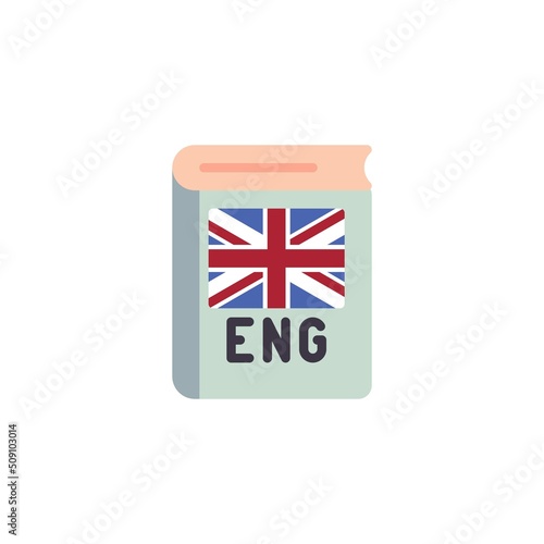 English language flat icon