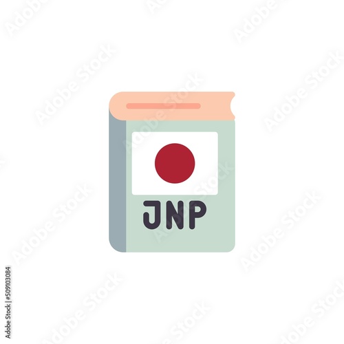 Japanese language flat icon