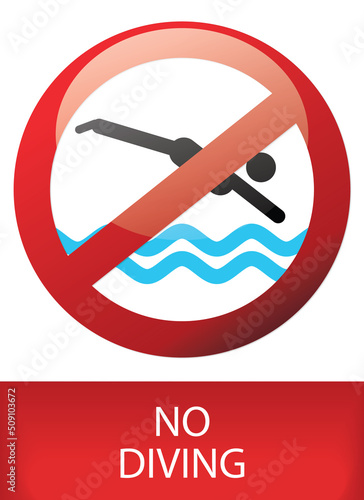 no diving swimming pool sign 