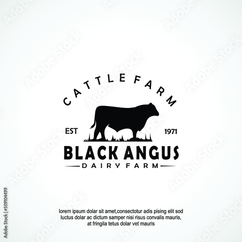 dairy farm logo design concept 