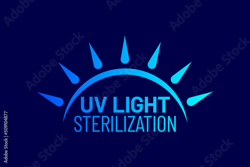 UV ultraviolet light vector icon badge