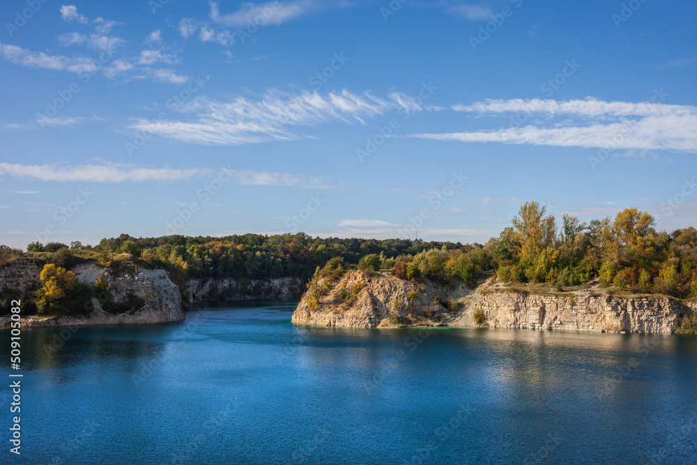 Lake in Zakrzowek Old Limestone Quarry in Krakow Lake in Zakrzowek Old Limestone Quarry in Krakow