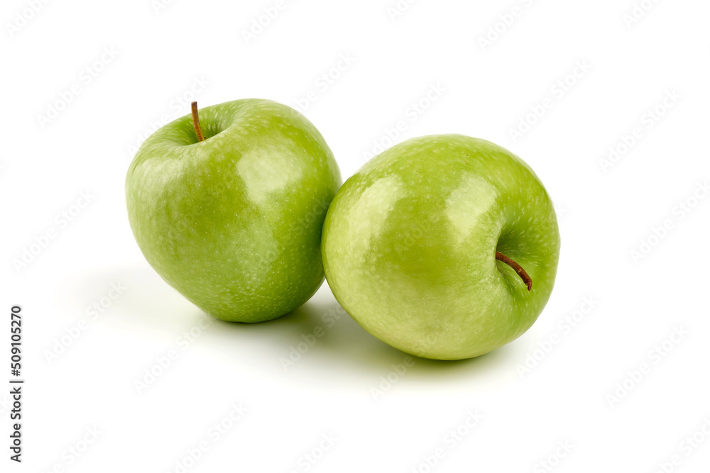 Fresh Green Apple Isolated on White Background. Fresh Green Apple Isolated on White Background.