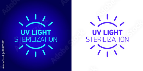 UV ultraviolet light vector icon badge