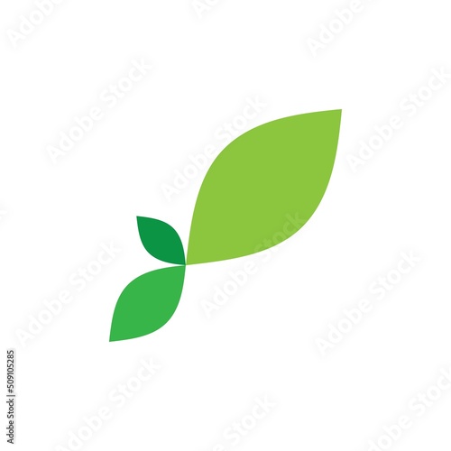 Logos of green Tree leaf ecology nature element vector © Achmad99