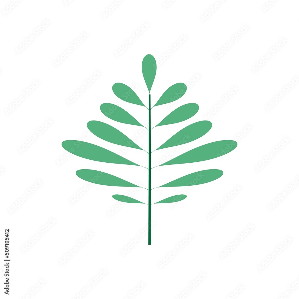 tropical leaf Vector icon design illustration Template