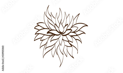 Flower Vector Art. Flower Art Drawing. Flower Embroidery design.