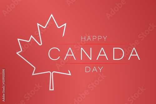 Canada day banner or header background. 1st of July national holiday design. Red and white confetti. Simple vector illustration.
