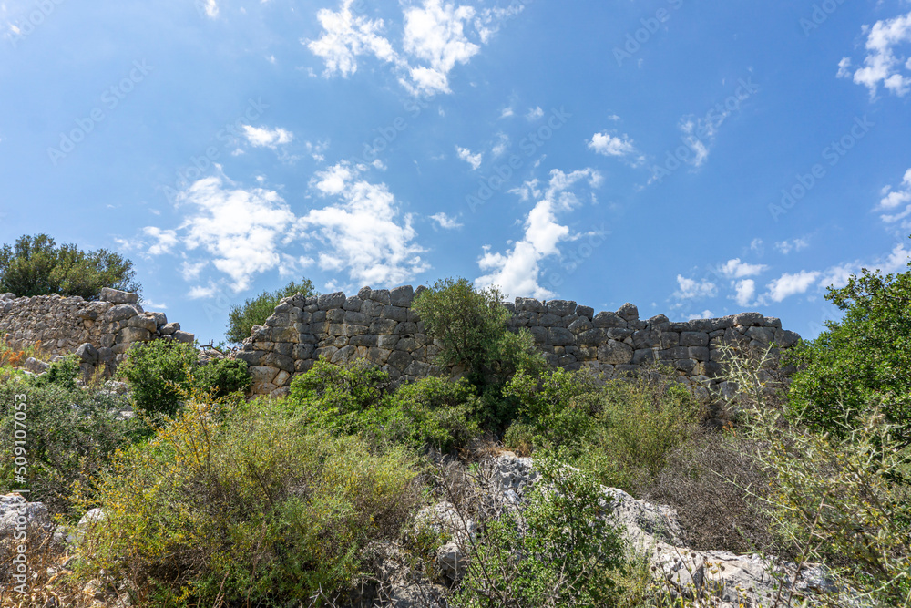 scenic views of Pydnai, which was probably once a small naval and military base fortress and guarded the very west end of Patara.