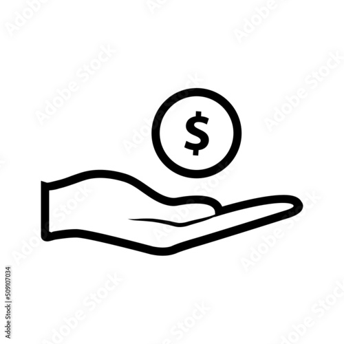 Black line for Payroll Icon