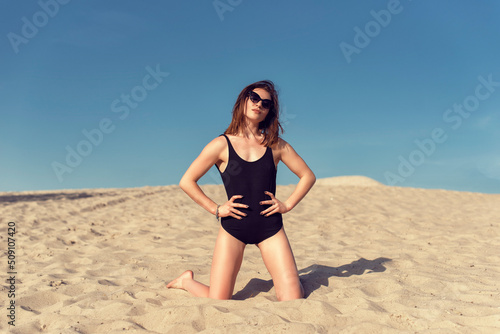 Summer sunny day on the sand