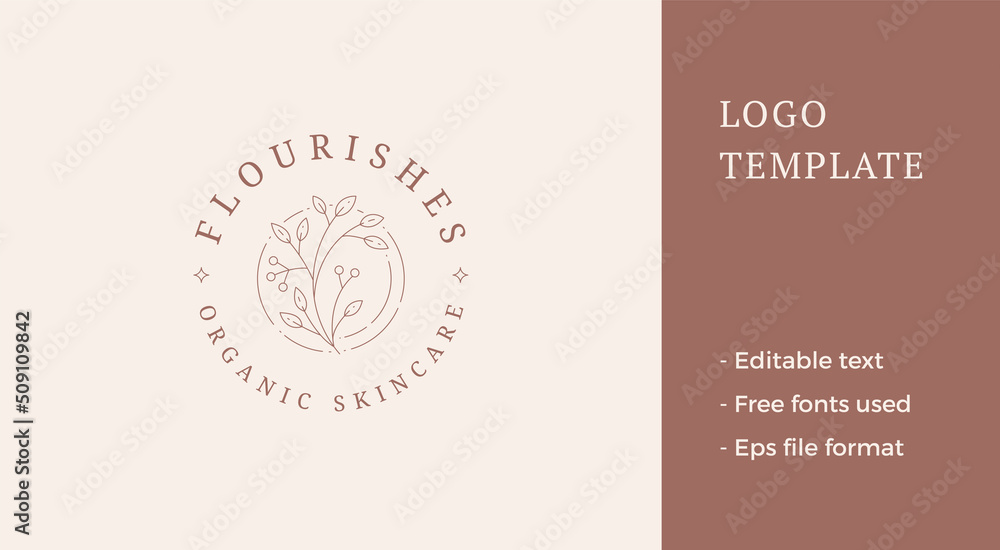 Natural wild cranberry lingonberry plant stem leaves and berries circle frame logo vector Natural wild cranberry lingonberry plant stem leaves and berries circle frame logo vector