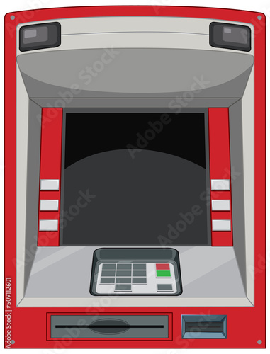 ATM machine isolated on white background