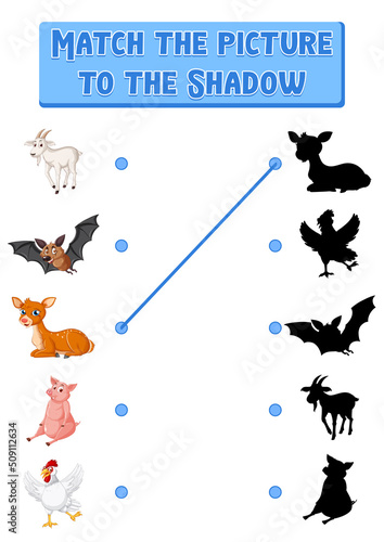 Shadow matching game template