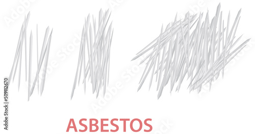 A close up asbestos on white background