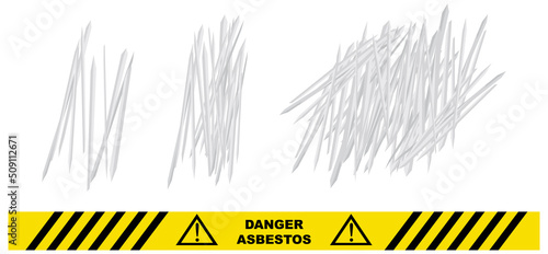 A close up asbestos on white background