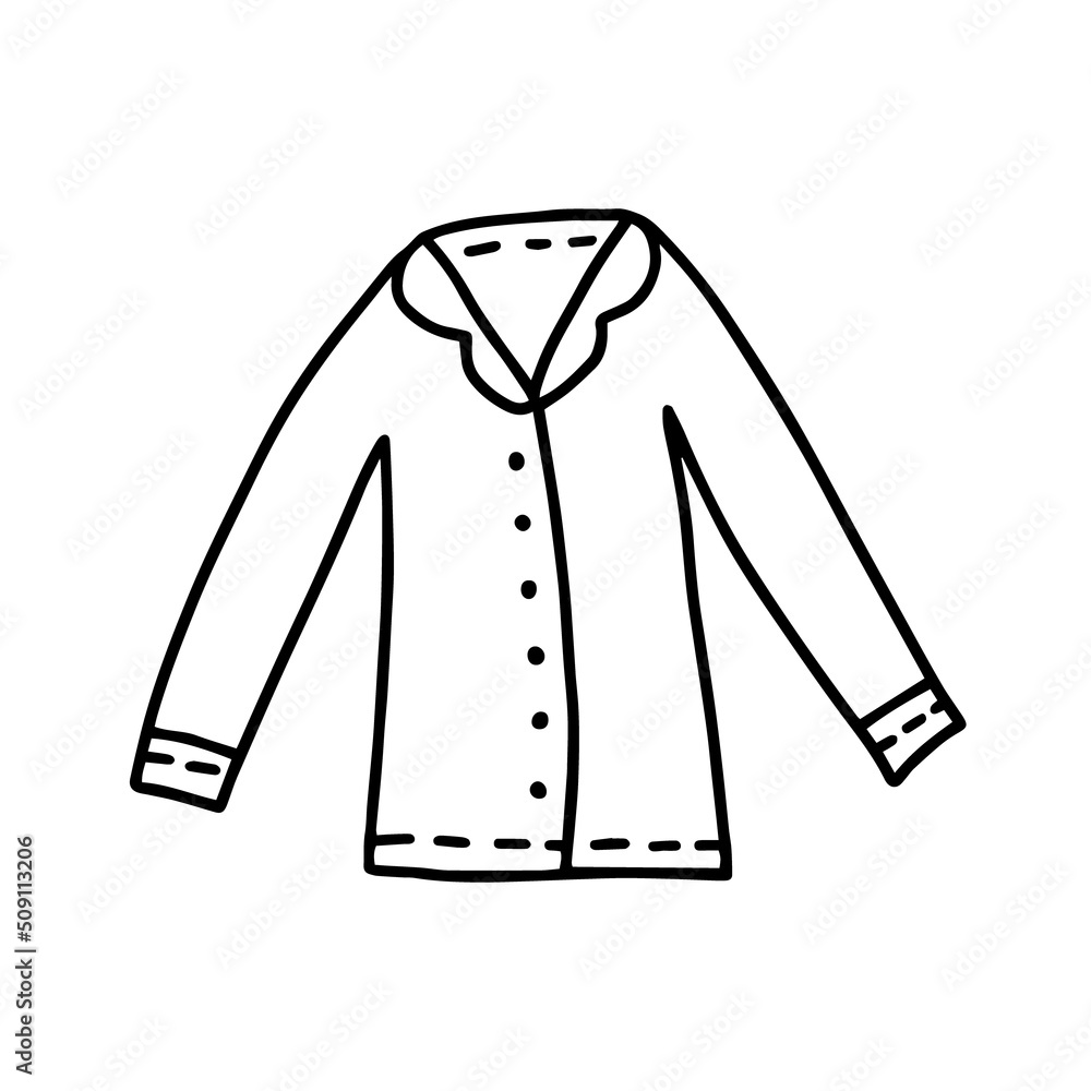 Doodle pyjamas vector illustration. Hand drawn doodle sleeping pyjamas Doodle pyjamas vector illustration. Hand drawn doodle sleeping pyjamas