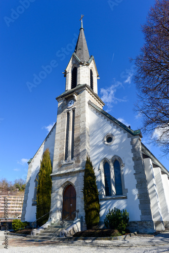 Temple de Chexbres im im Distrikt Lavaux-Oron des Kantons Waadt , Schweiz.