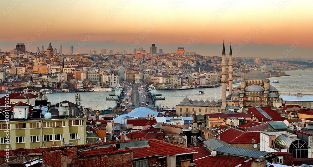 Aerial View of Istanbul in the Summer - Istanbul, Turkey