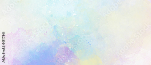 Abstract horizontal background designed with earth tone watercolor stains