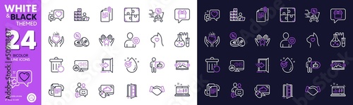 Heart, Image carousel and Pets care line icons for website, printing. Collection of Hold heart, Open door, Cloud computing icons. Ranking, Inventory, Wish list web elements. Vector