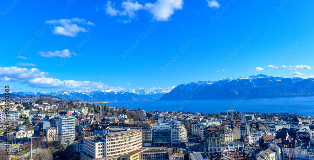 Luftansicht Lausanne, Schweiz