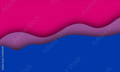 bisexual flag, colorful papercut background for LGBTQ concept, pride month. photo