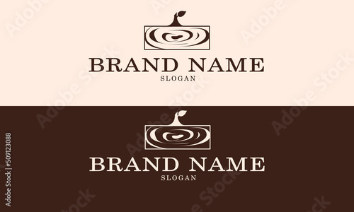 Tree, wood products logo design. Wooden board with leaf, logo. Woodworking concept. Wood products, woodworking company logo. Company logo icon, business brand, badge, emblem. Vector illustration