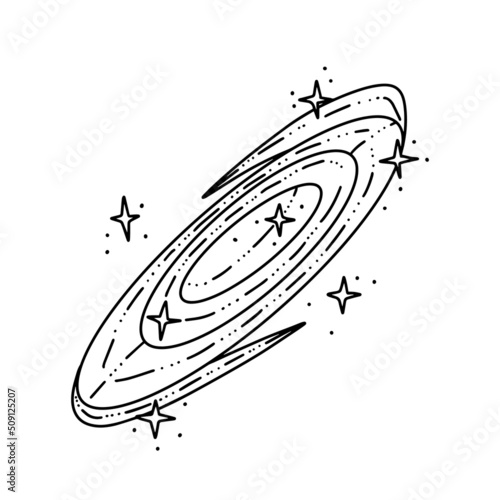 Digital illustration of milky way
