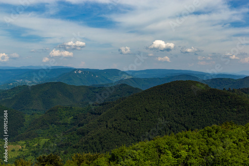 Mountain landscape in the central part of Bosnia and Herzegovina. Summer day. © Sergey Fedoskin