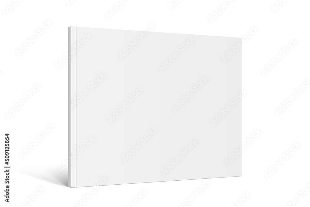 Closed horizontal paperback book, catalog or magazine mockup Closed horizontal paperback book, catalog or magazine mockup
