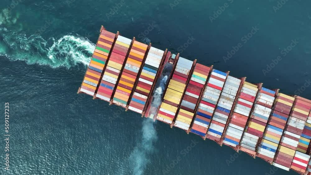 Smoke exhaust gas emissions from cargo lagre ship ,Marine diesel enginse exhaust gas from