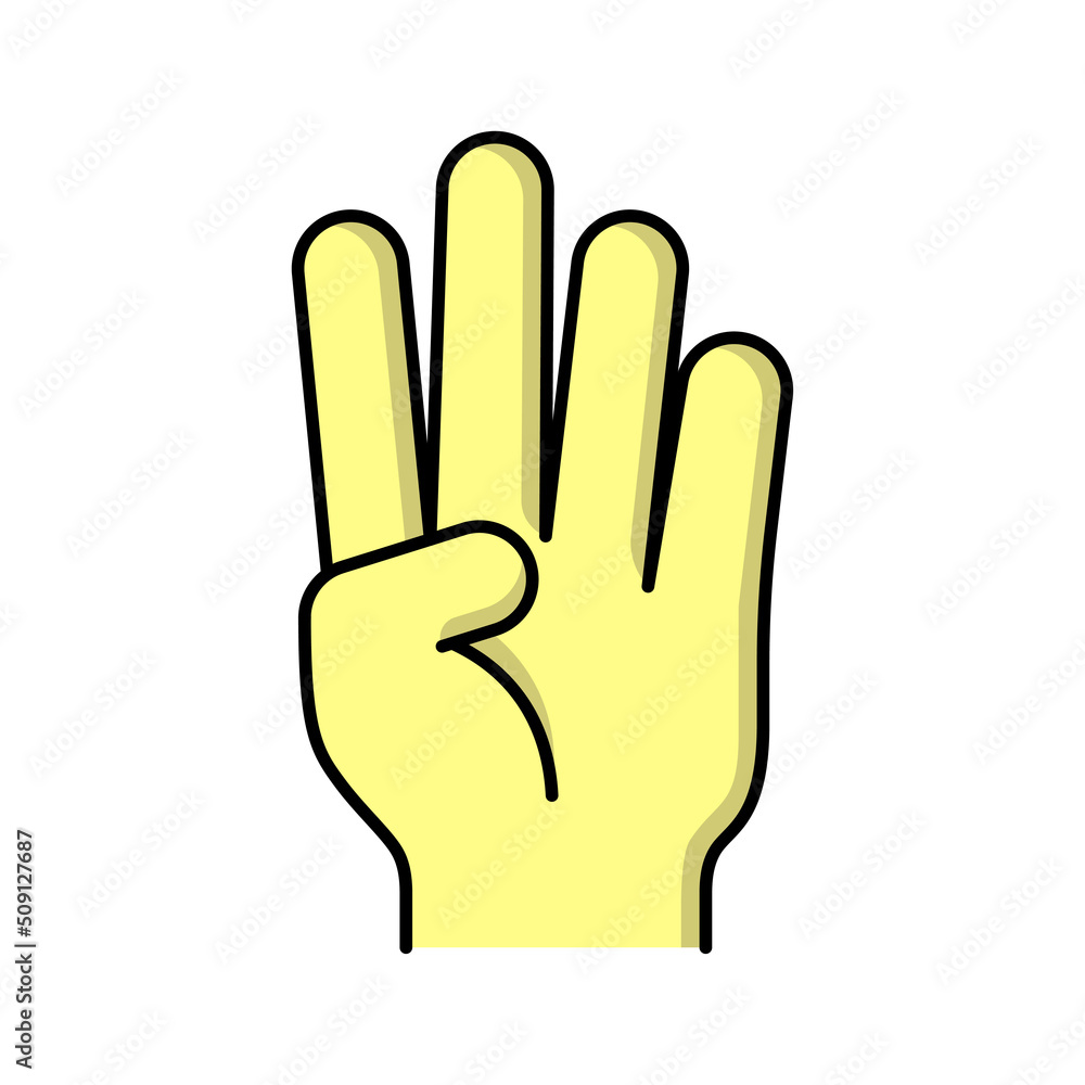 four finger icon design template vector illustration four finger icon design template vector illustration