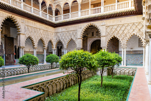 Wallpaper Mural Beautiful formal public garden inside Alcazar Seville palace in summertime in Andalusia Torontodigital.ca