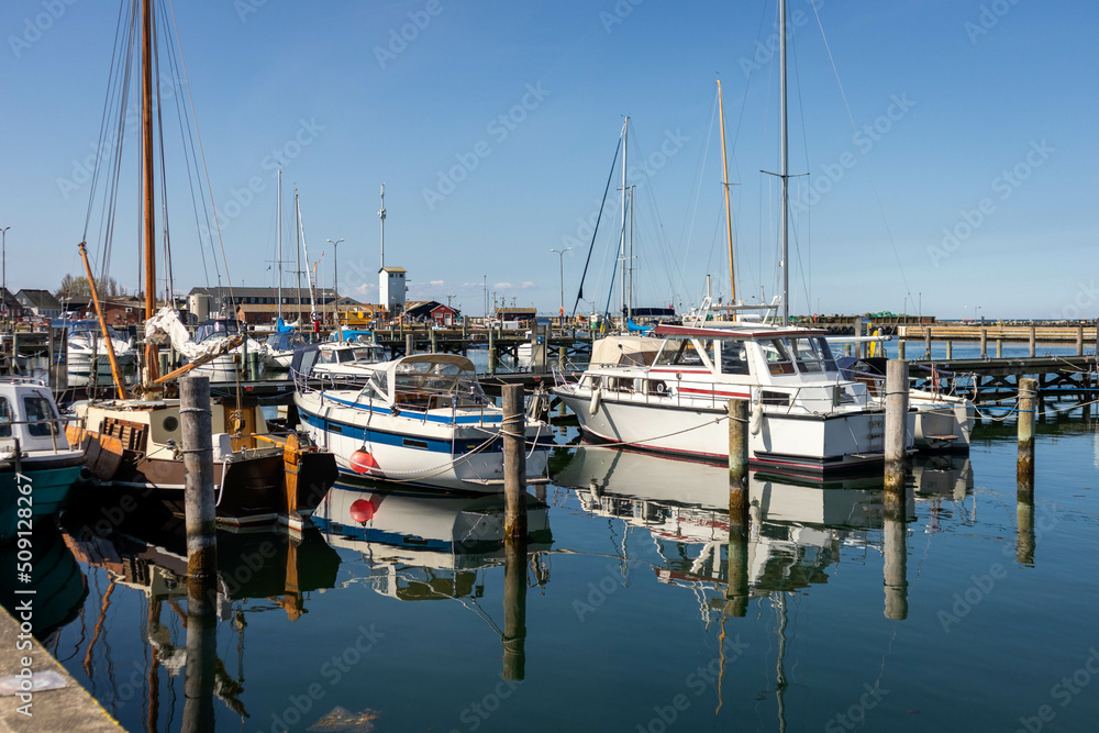 Boats in the port of Bagenkop, island of Langeland, Denmark