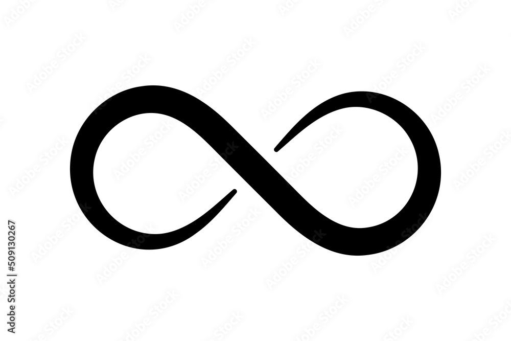 Variable Infinity symbol isolated on white background. Vector Variable Infinity symbol isolated on white background. Vector