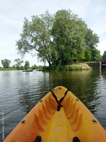 canoe on the lake