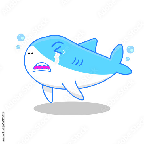 cute shark illustration vector
