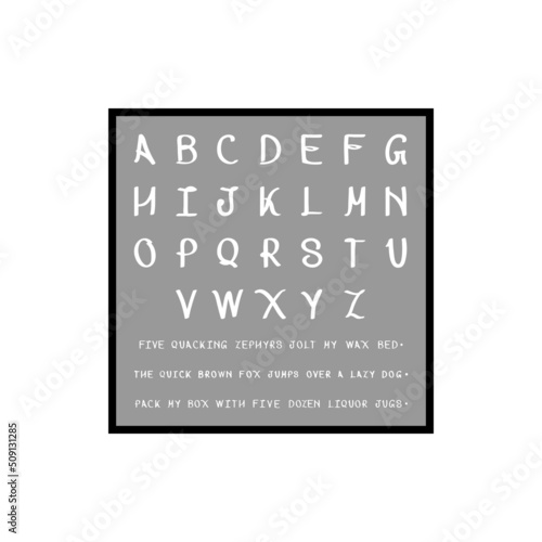 Abstract Fashion font alphabet. Minimal modern urban fonts, vector, illustration.