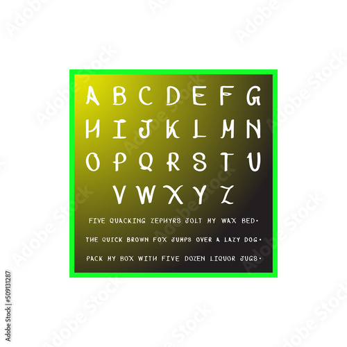 Abstract Fashion font alphabet. Minimal modern urban fonts, vector, illustration.