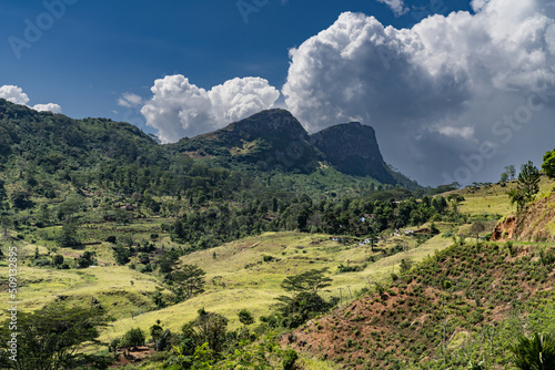 beautiful landscape with mountains in the background srilanka
