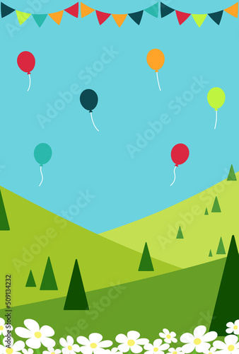 背景イラスト_山の風景